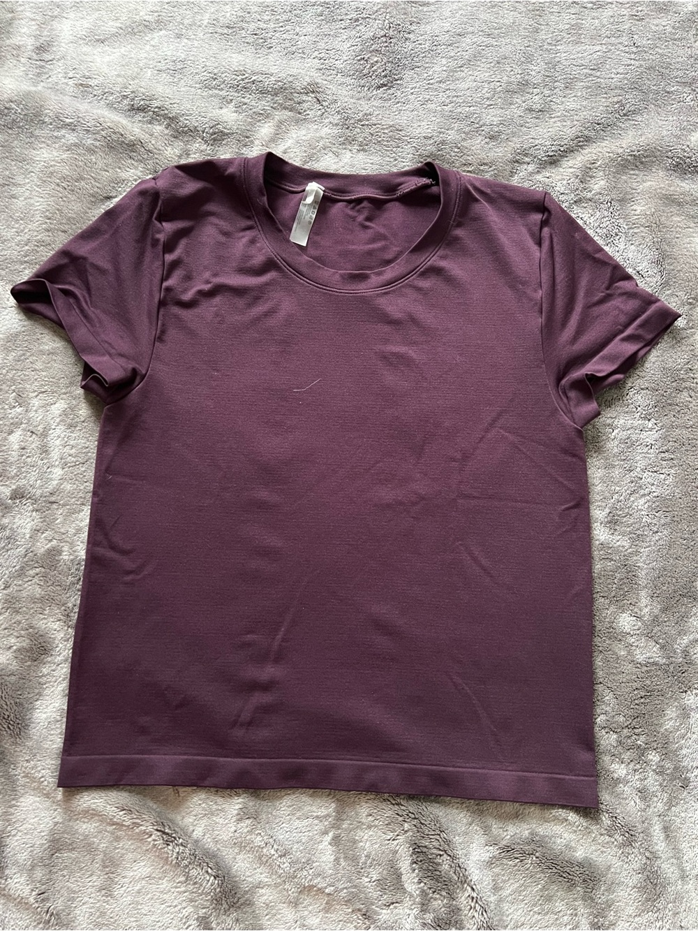 Aritzia Short-Sleeve Crew Tee in Plum